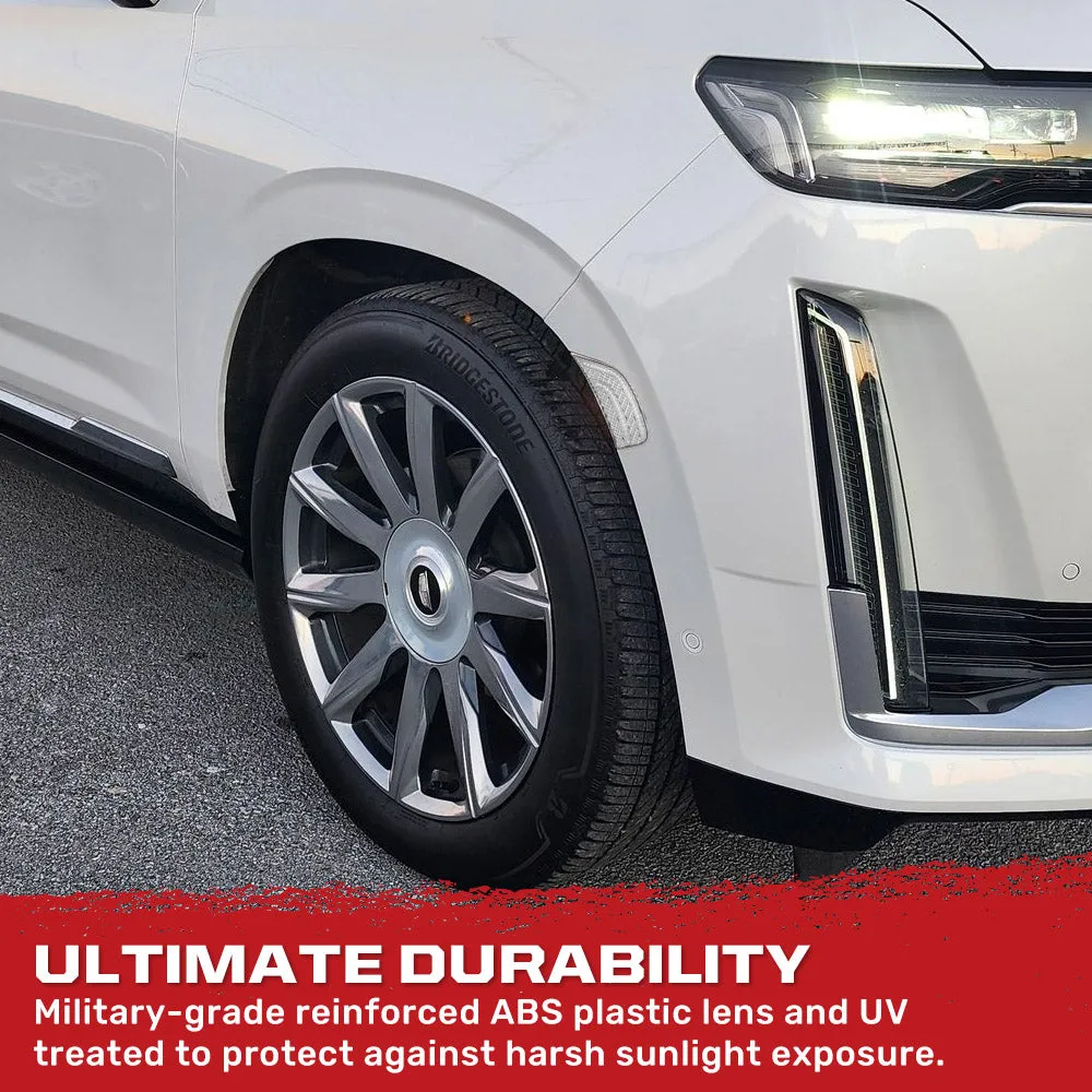 Cadillac 21-24 Escalade & Gmc 21-24 Yukon/Yukon Xl/Yukon Denali (5th Gen) & 21-24 Chevy Tahoe/Suburban (5th Gen) LED Front Fender Lens White or Amber Leds - Smoked or Clear Lens product image