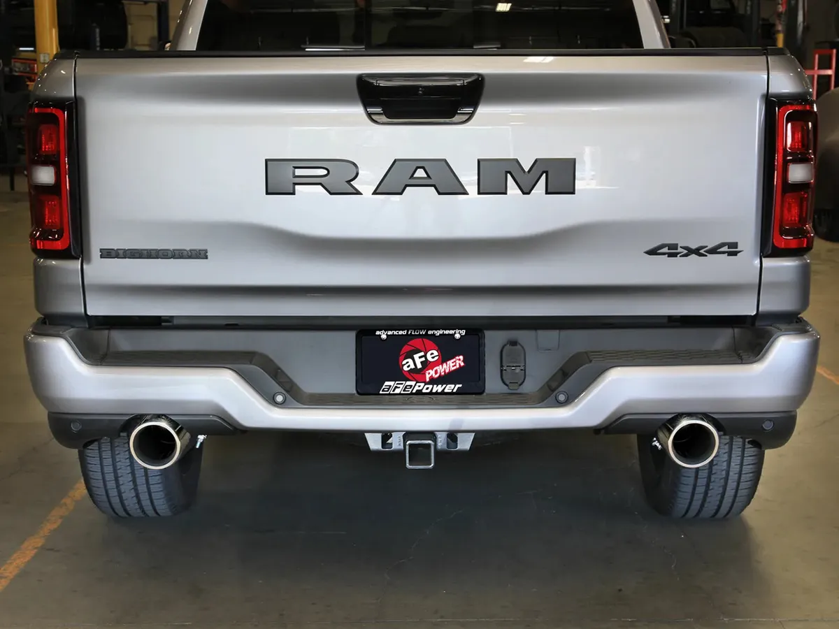 AFE Power Vulcan Series 3 IN 304 Stainless Steel Cat-Back Exhaust System w/ Polished Tips RAM 1500 25-26 L6-3.0L (tt) 49-32088-P 49-32088-P product image