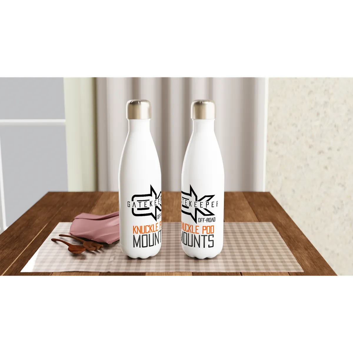 GateKeeper Off-Road KP White 17oz Stainless Steel Water Bottle product image