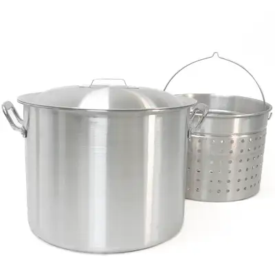 Bayou Classic 160qt Bayou Boiler Domed Lid Reinforced Basket With Helper Handle