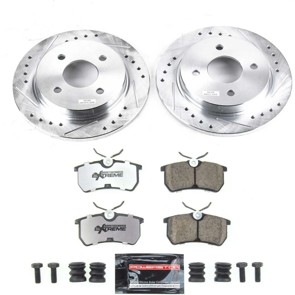 Z26 Street Warrior Upgrade Kit: Drilled/Slotted Rotors; Carbon-Fiber Ceramic Pads W/Hardware product image