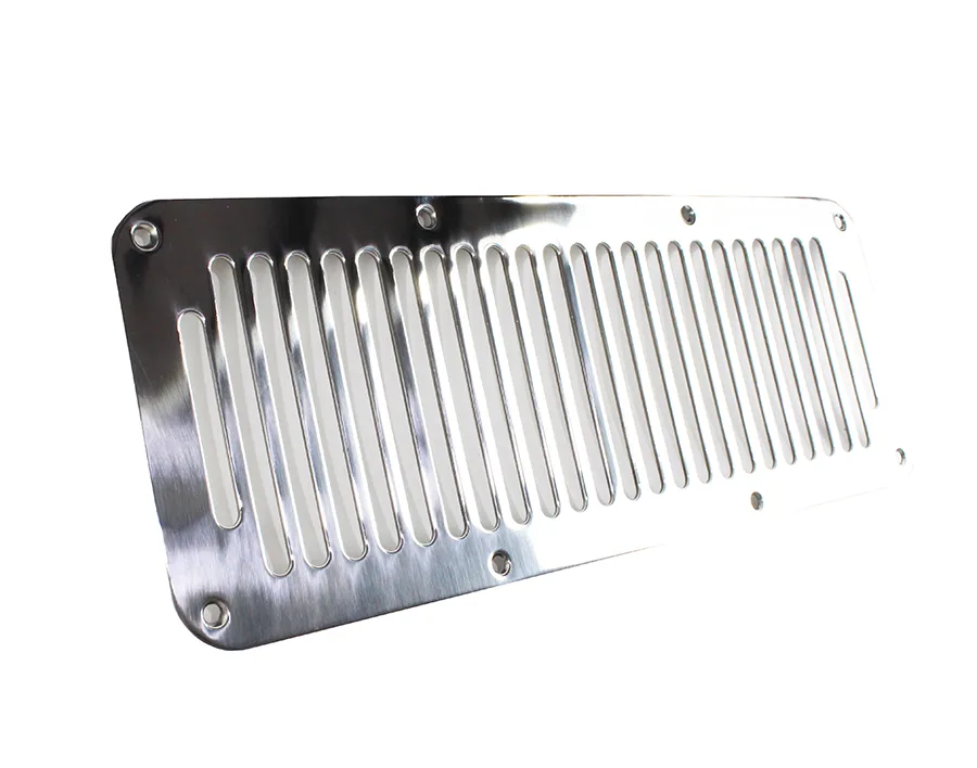 Jeep YJ Hood Vent 8 Holes 87-95 Wrangler TJ Polished Silver Kentrol product image