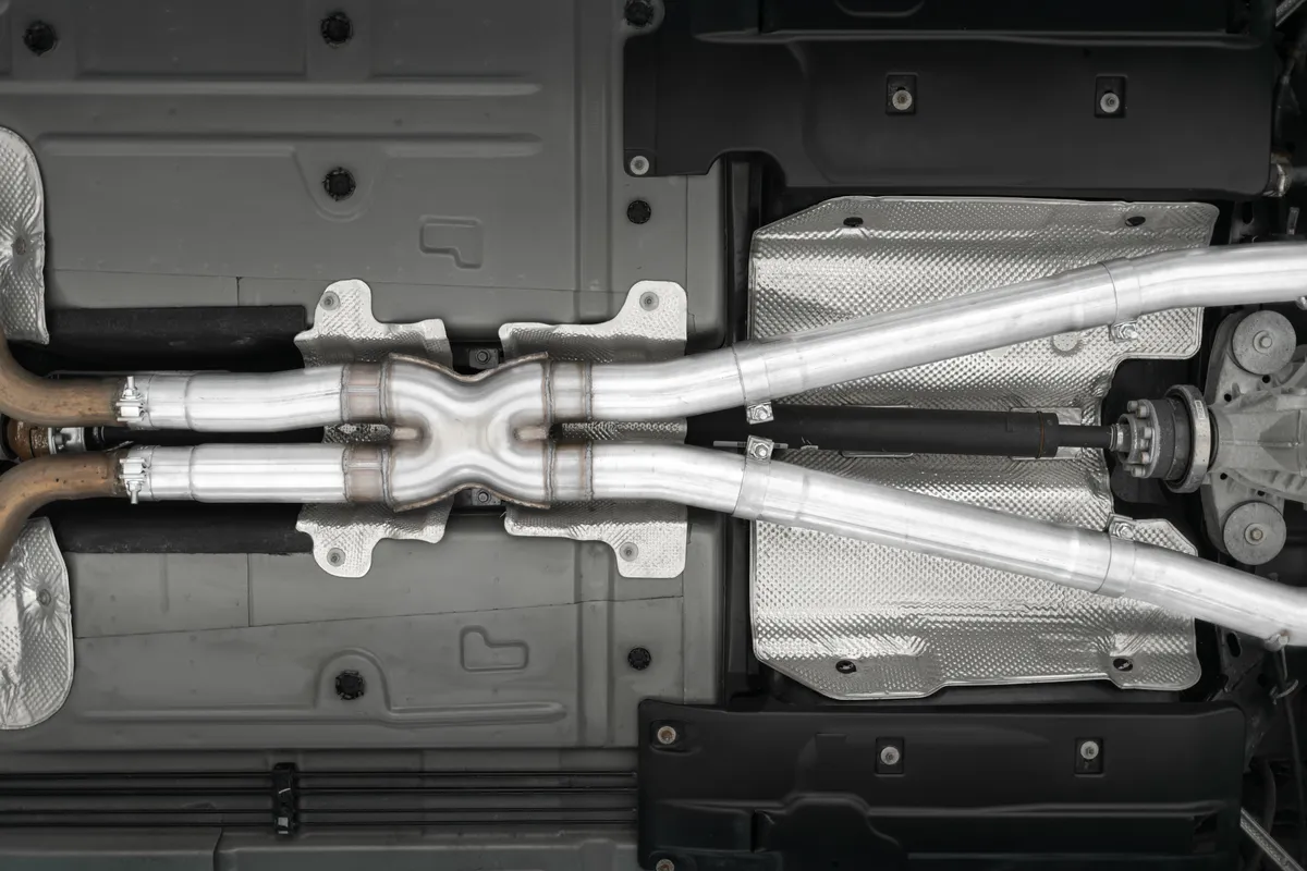 MBRP Exhaust 2015-2016 Dodge Challenger Aluminized Steel 3 Inch Dual Rear Cat-Back Quad Tips (Race Version) Exhaust System MBRP