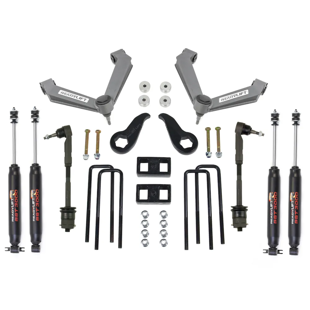 ReadyLift 3.5IN SST Lift Kit Front with 1IN Rear with Fabricated Control Arms with SST3000 Shocks 2011-2018