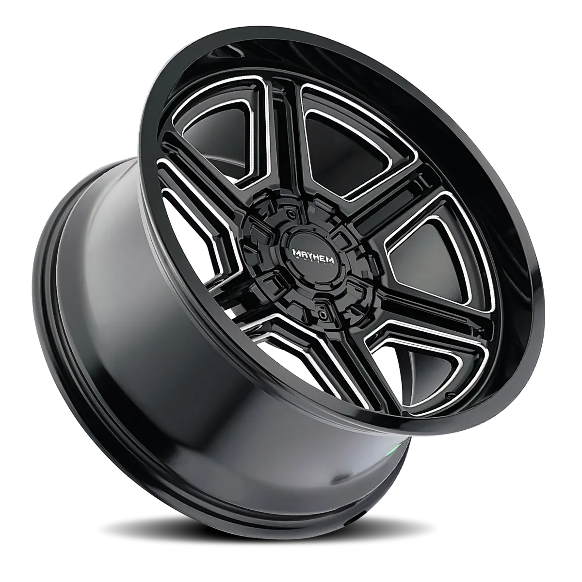 Mayhem Offroad Wheels Hermosa 8113 BM 20x10 Milled Black -25 Off Set 8 Lug 4.52 BSM 125.2 Bore 170 Bolt Circle Cast Aluminum product image