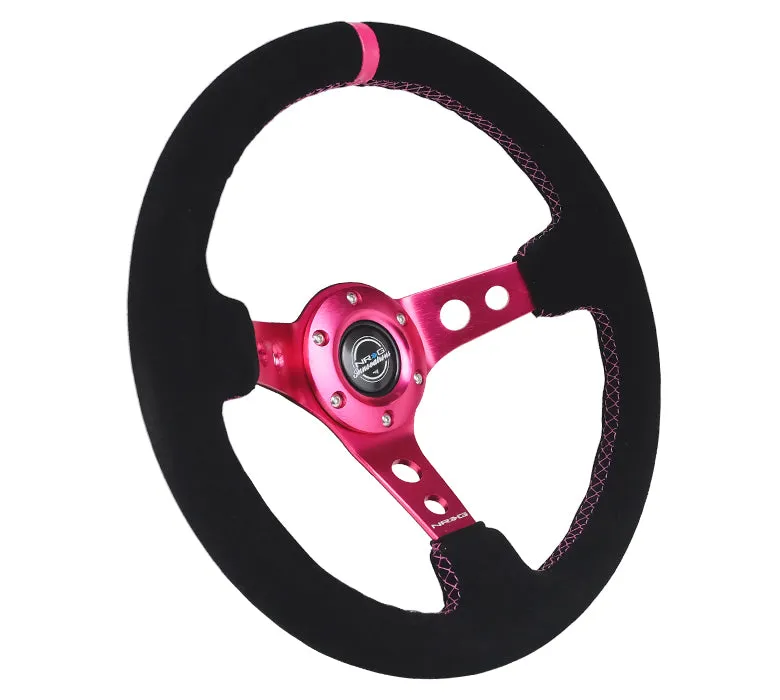 Steering Wheel 350mm 3in Dish Black Suede product image