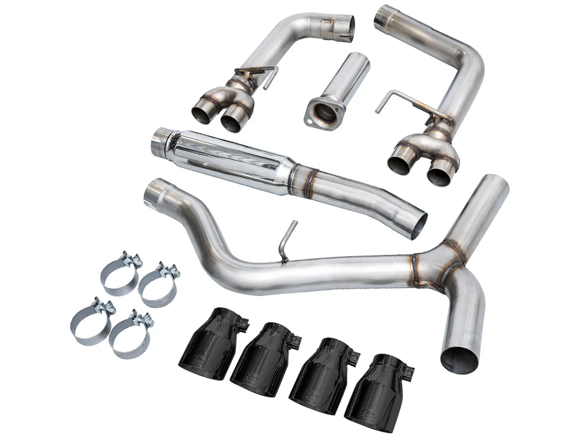 AWE Track Edition Axleback Exhaust for VB Subaru WRX - Diamond Black Tips 3020-43424 product image