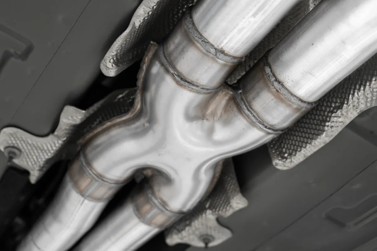 2015-2016 Dodge Challenger T304 Stainless Steel 3 Inch Dual Rear Cat-Back Quad Tips (Street Version) Exhaust System MBRP product image