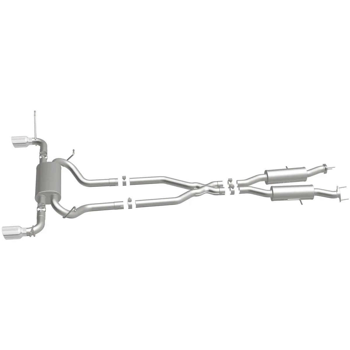 2011-2016 Jeep Grand Cherokee V8 5.7L/V6 3.6L Exhaust Cat-Back Stainless Steel with a Black Coat finish product image