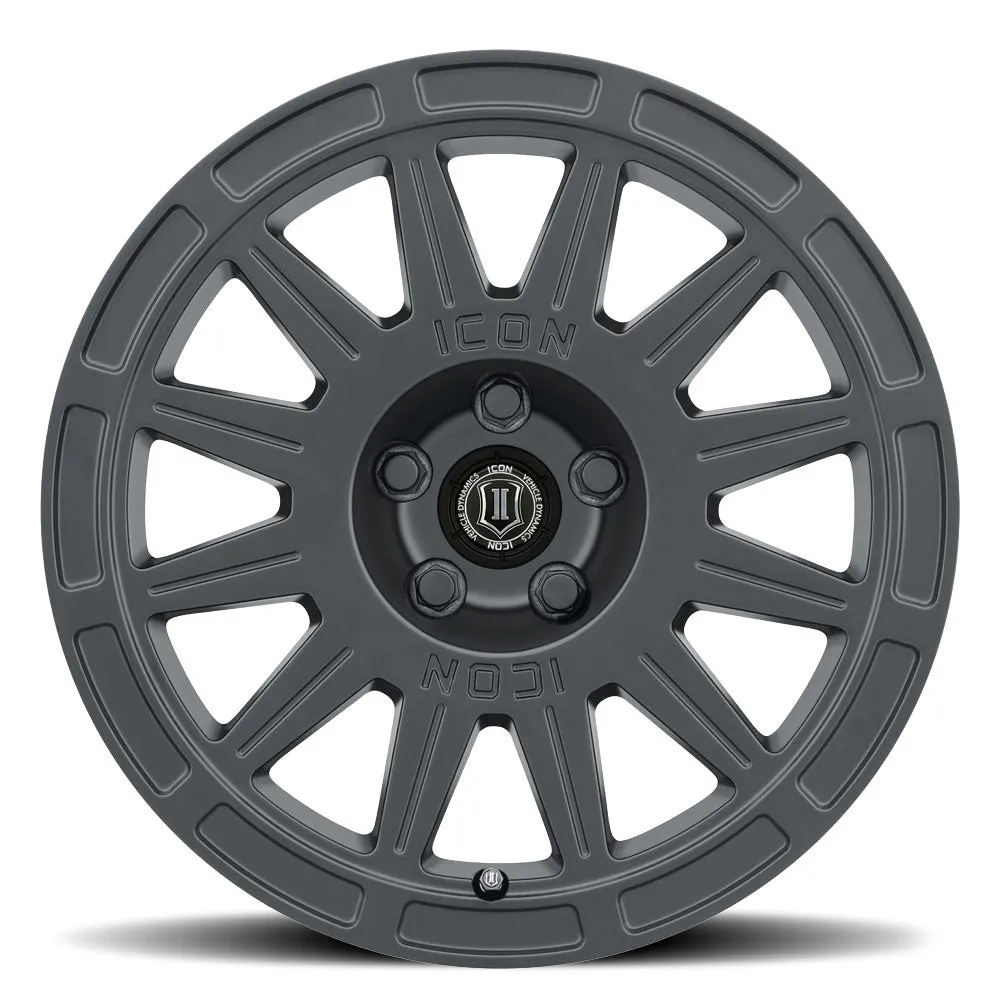 ICON Alloys Ricochet, Satin Black, 15 x 7 / 5 x 100, 15mm Offset, 4.6" BS product image