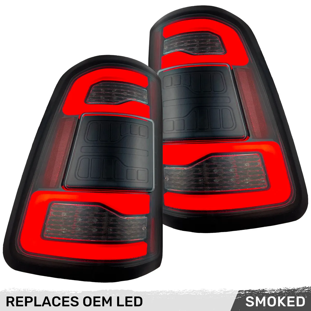 Dodge 19-20 RAM 1500 And 20-21 RAM 25003500 Oled Tail Lights Replaces Factory OEM LED Tail Lights - Smoked Lens product image