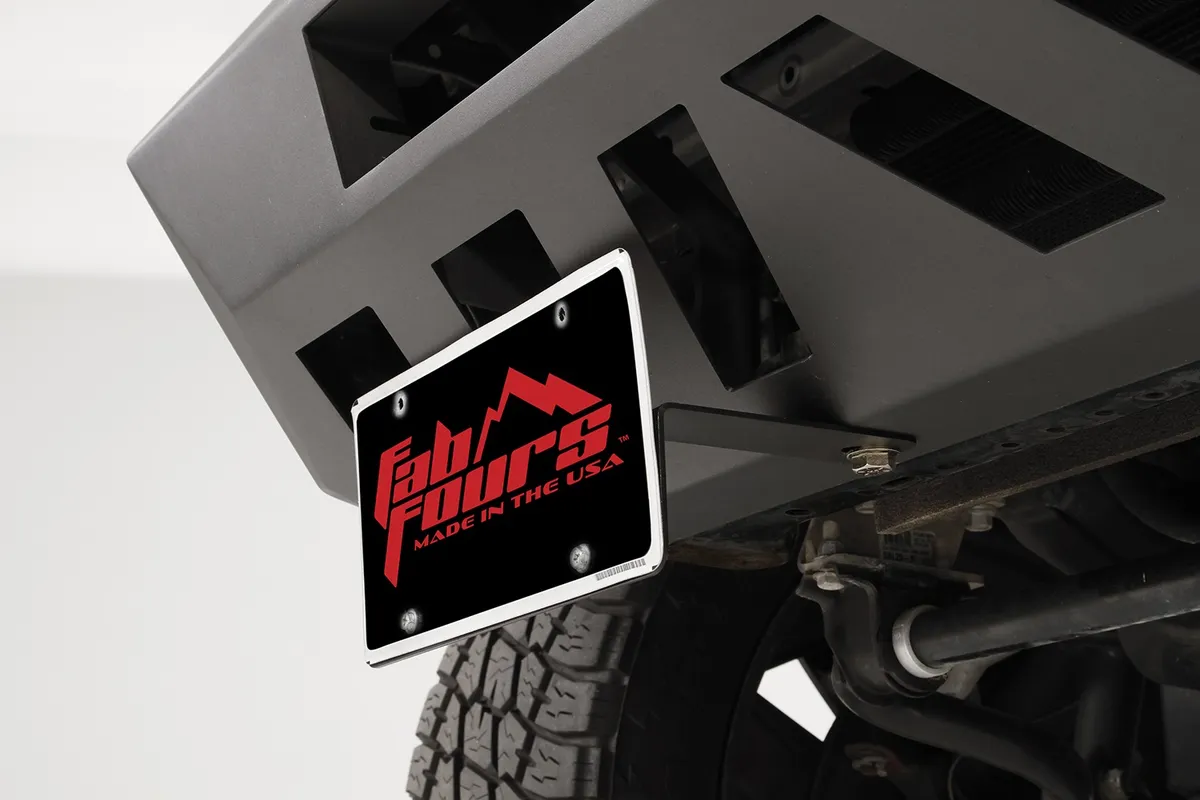 Vengeance Front License Plate Bracket; 2 Stage Black Powder Coated; Short; product image
