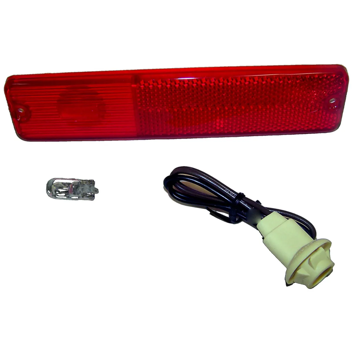 Crown Automotive Jeep Replacement 994021K Red Side Marker Kit w/ Clear Bulb & Wiring for 72-86 CJs 74-91 SJ, J-Series product image