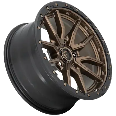 Fuel Off-Road Aluminum Wheels 17X9 Rebel D681 5 On 127 Matte Bronze Black Bead Ring 71.5 Bore 1 Offset Fuel Off Road Wheels