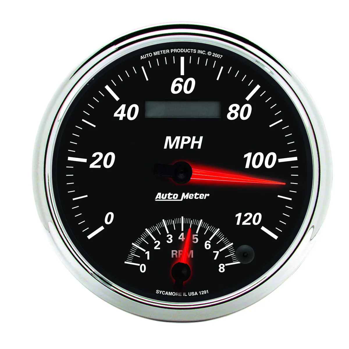 Gauge, Tach/Speedo, 5", 120mph & 8k RPM, Elec. Program, Designer Black II product image