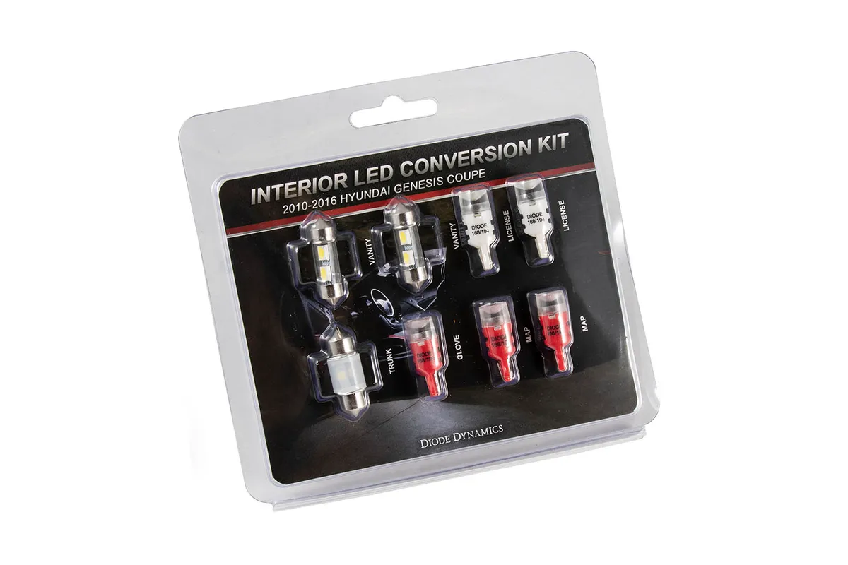 2010-2016 Hyundai Genesis Coupe Interior Kit Stage 1 Red Diode Dynamics product image