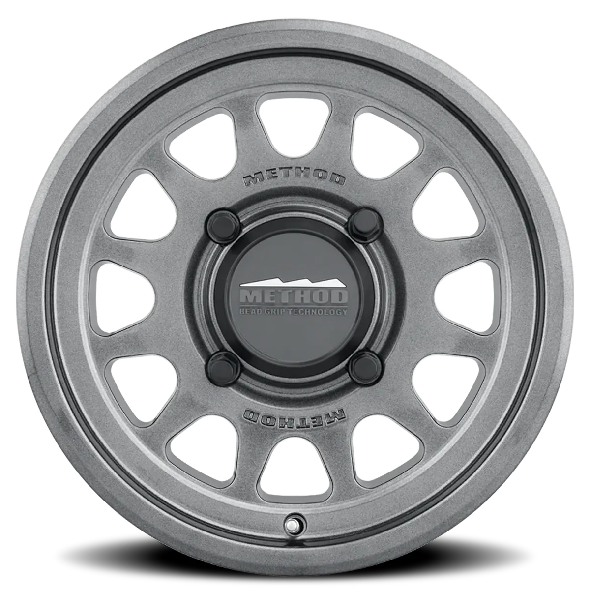 Aluminum Wheels 15x10 MR414 Bead Grip UTV Bolt Pattern 4 On 136 Offset 25 Lip Size 2.72 Graphite GY Method product image
