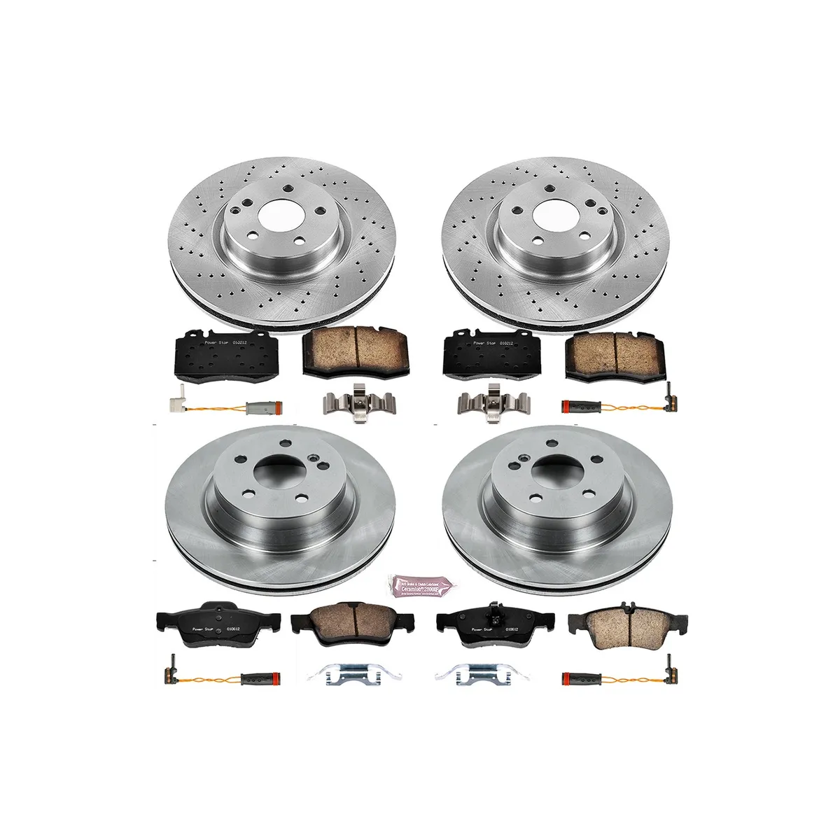 Z17 Direct Replacement Kit: Rotors; Ceramic Pads W/Hardware; Pad Sensors product image