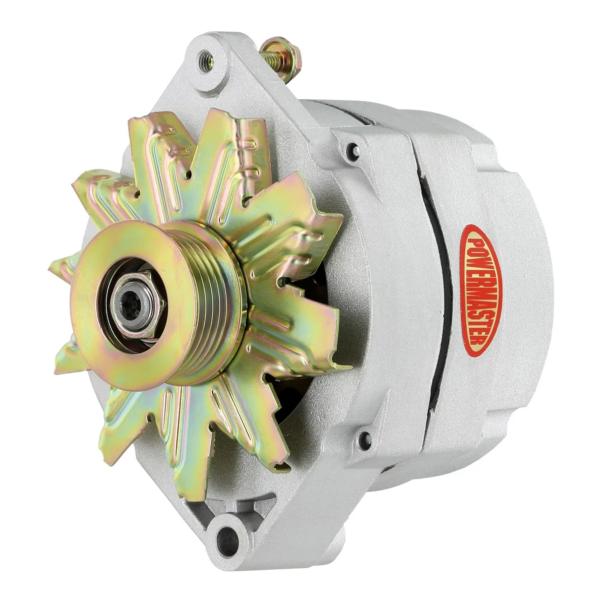Power Master Alternator; 12si; 150 Amp; 100 Idle; 6 Groove Pulley; Natural;