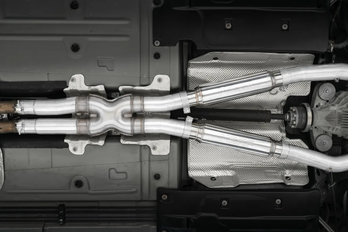 2015-2016 Dodge Challenger T304 Stainless Steel 3 Inch Dual Rear Cat-Back Quad Tips (Street Version) Exhaust System MBRP product image