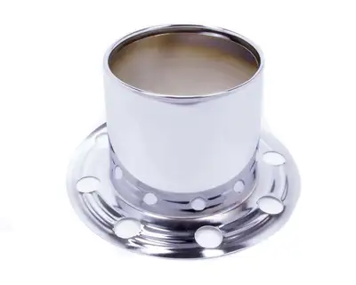 Gorilla Derby Style Hub Cover Open End 4.9" Wheel Bore Steel Chrome Plated Bulk HC230