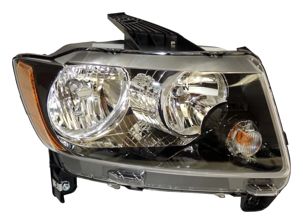 Blackamberclearchrome Headlight w/ Halogen Bulbs w/ Black Bezels;right Headlamp;includes Bulbs product image