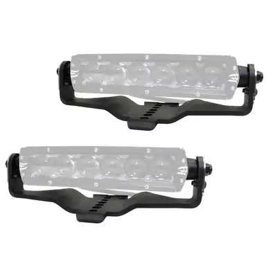 Go Rhino 18c Wrangler JL And Jlu Hood Hinge Light Mount Kit For 6in Single Row (Sr X2) LED Light Bar