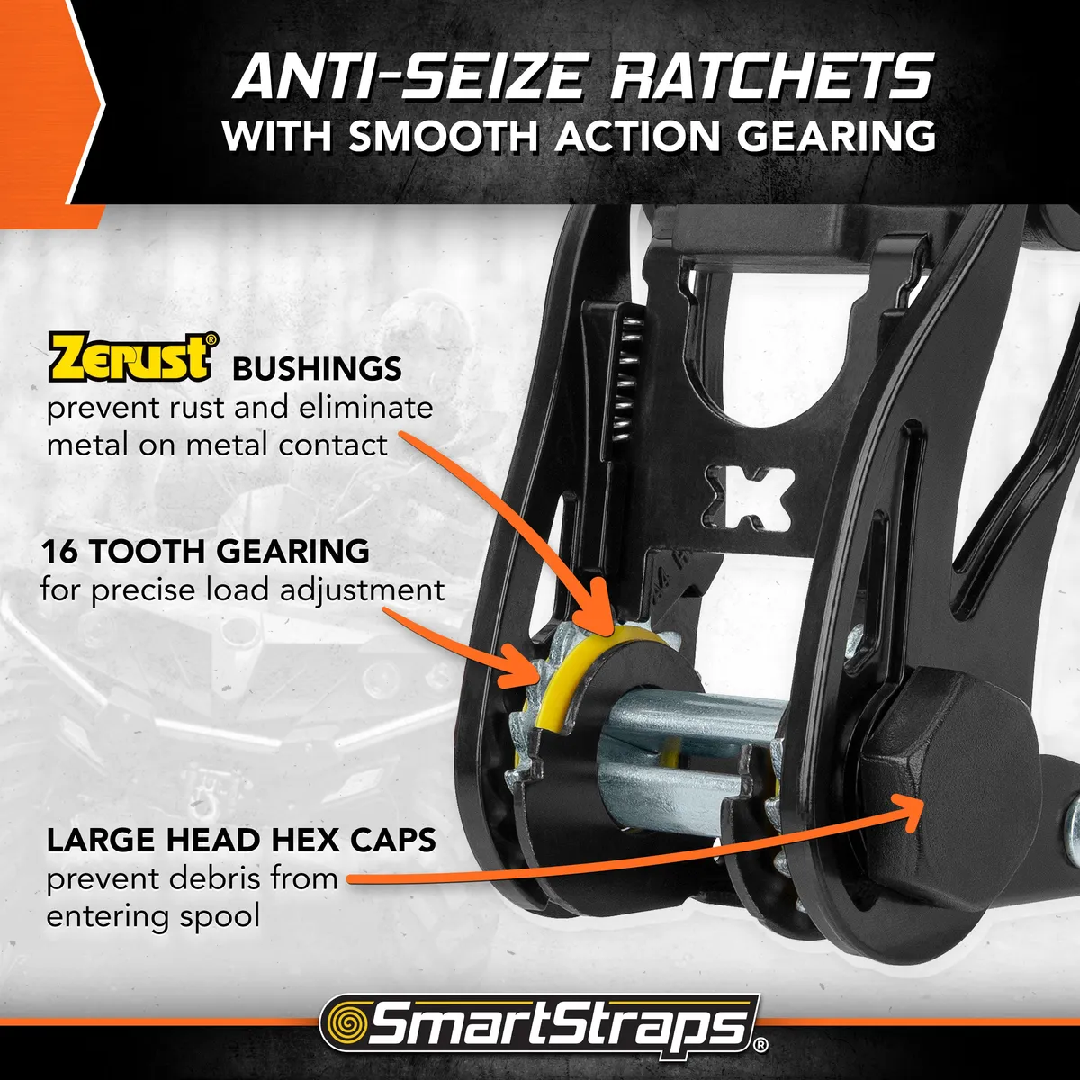 14ft 3000lb Ratchetx Ratchet Tie Down 4 pk Orange product image