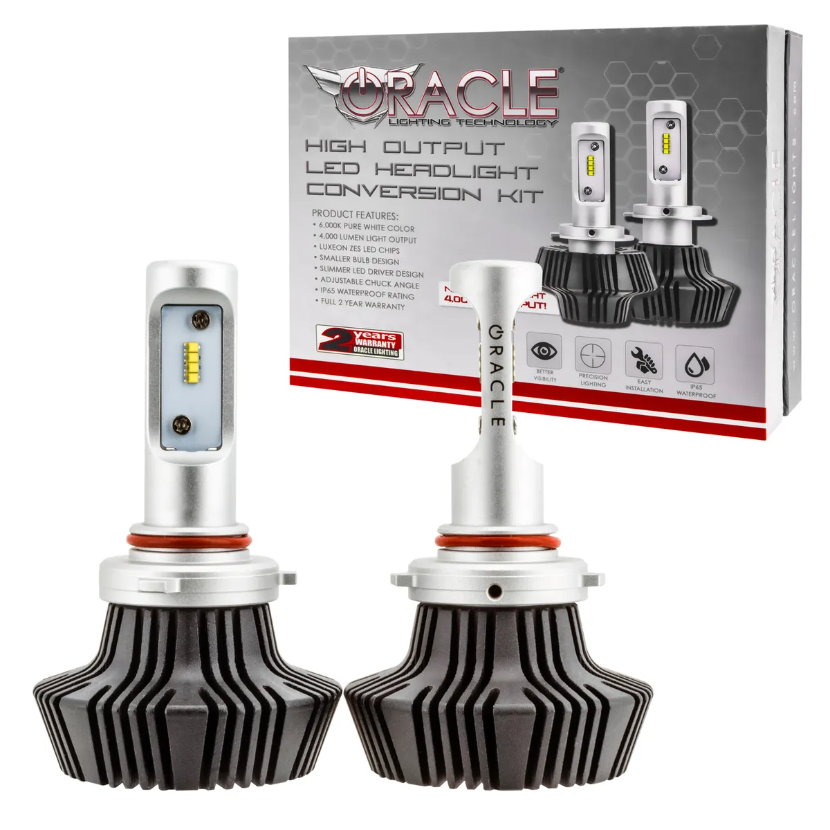 ORACLE Lighting 9005 - 4,000+ Lumen LED Light Bulb Conversion Kit High/Low Beam (Projector) product image