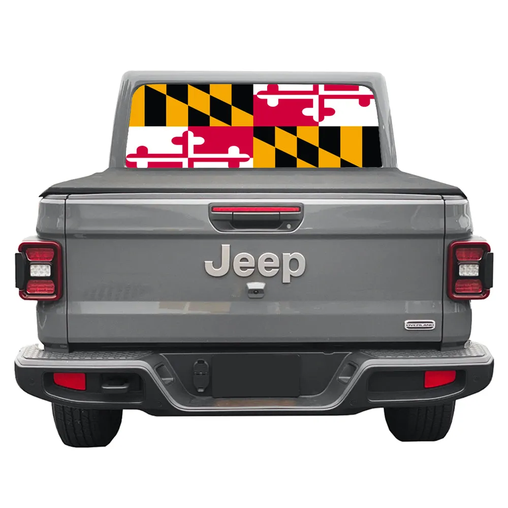 Maryland State Flag Print Rear Window Decal product image