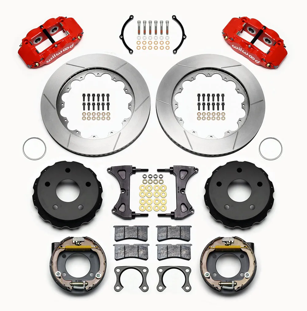 Wilwood FNSL4R Rear P-Brk Kit 14.00in Drill Red Small Ford 2.36in Off Bronco 5 x 5.50 product image