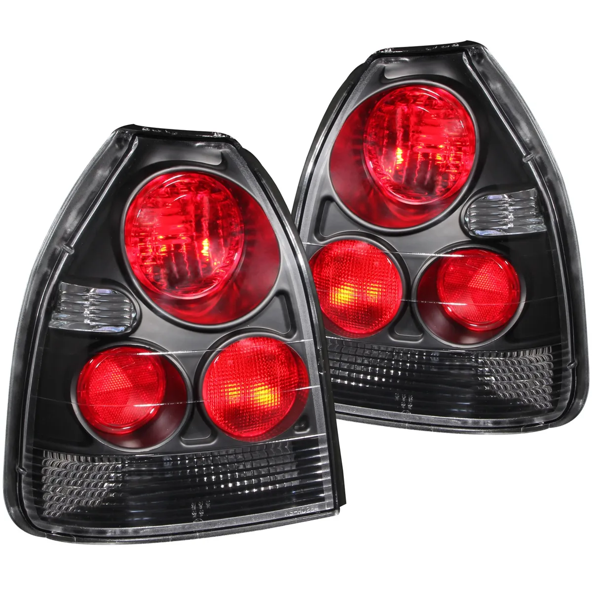 Tail Light Assembly; Clear Lens; Black Housing; Pair; product image