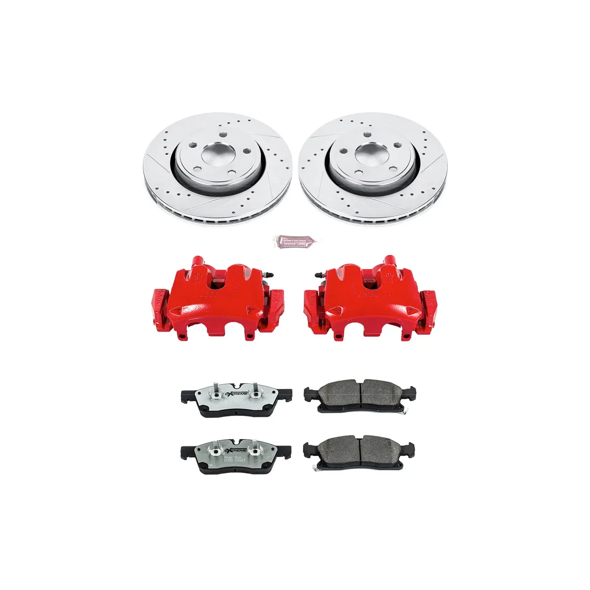 Z26 Street Warrior Upgrade Kit: Drilled/Slotted Rotors; Carbon-Fiber Ceramic Pads; Powder Coated Calipers product image