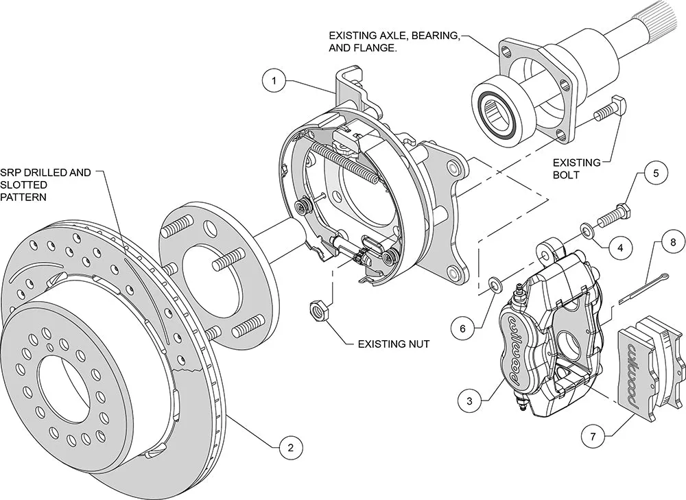 1963 - 1987 Chevrolet, GMC Forged Dynalite Rear Parking Brake Kit - 140-10094 product image