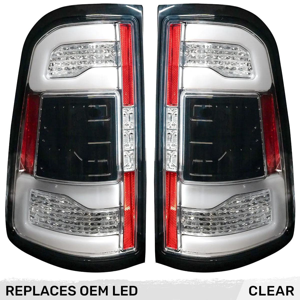 Dodge 19-20 RAM 1500 And 20-21 RAM 25003500 Oled Tail Lights Replaces Factory OEM LED Tail Lights - Smoked Lens product image