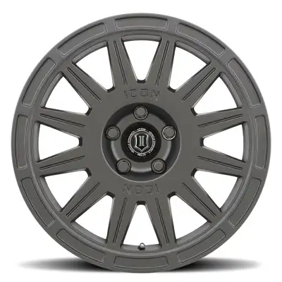 ICON Vehicle Dynamics ICON Alloys Ricochet, Satin Black, 17 x 8 / 5 x 100, 38mm Offset, 6" BS