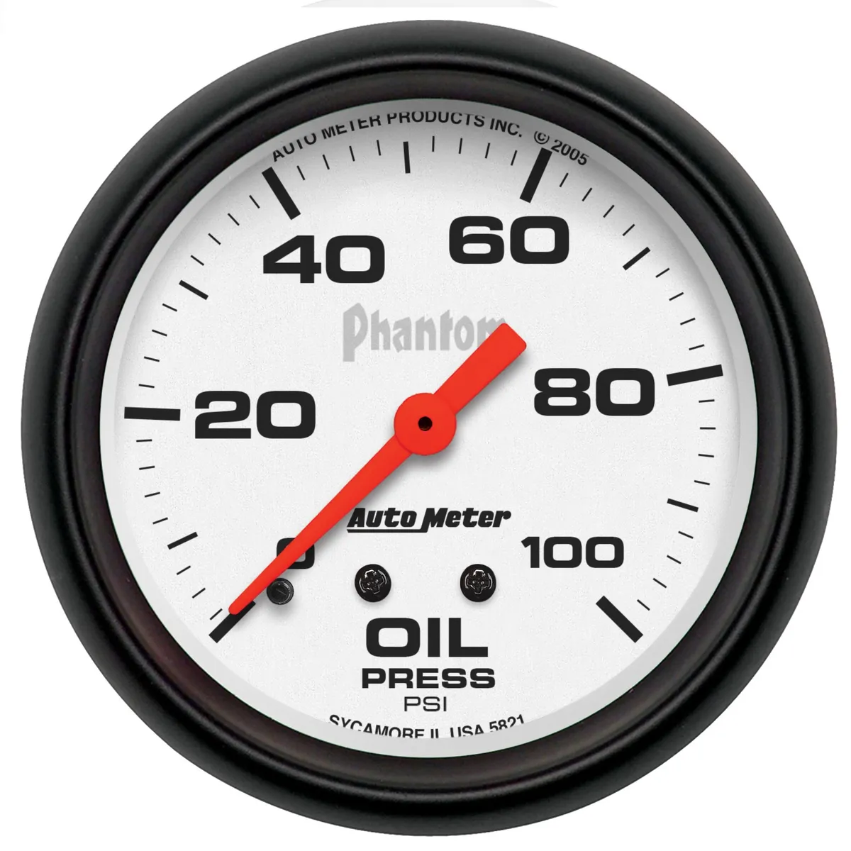 Gauge, Oil Pressure, 2 5/8", 100psi, Mechanical, Phantom product image