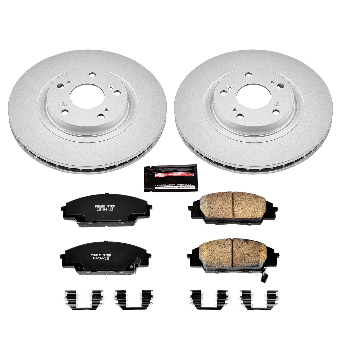 Z17 Geomet Coated Rotor Kit: Genuine Geomet Fully Coated Rotors; Ceramic Pads W/Hardware product image
