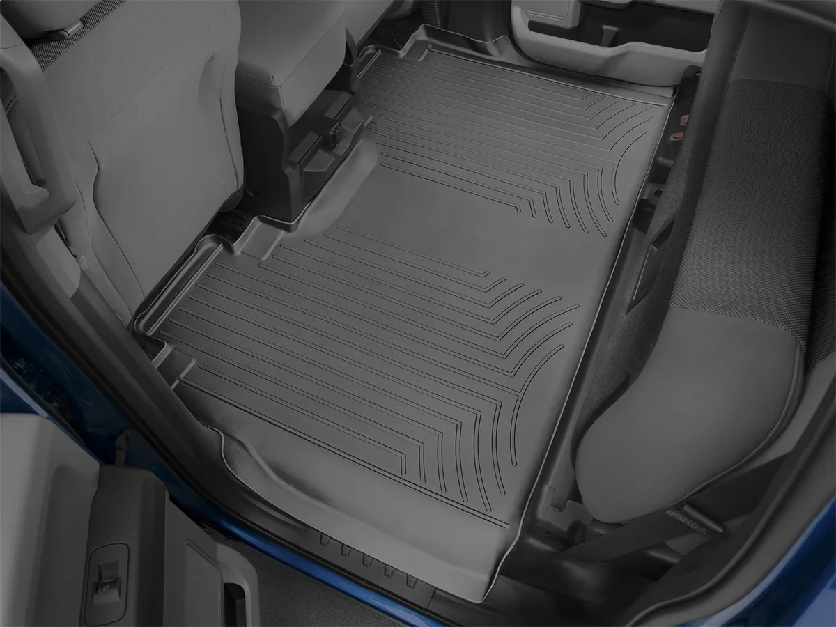 Black Rear FloorLiner Ford F-150 2015 + SuperCrew; fits vehicle with 1s row bench seats product image