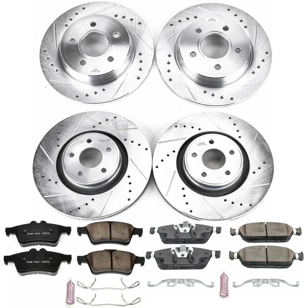 Z23 Evolution Sport Upgrade Kit: Drilled/Slotted Rotors; Carbon-Fiber Ceramic Pads W/Hardware product image