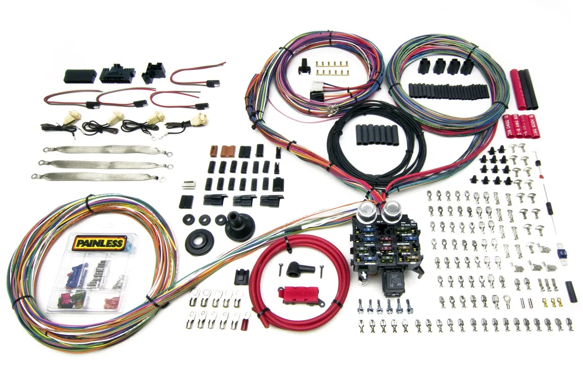 23 Circuit Pro Series Harness; w/GM Key In Dash; Connectors; Grommet Firewall Pass-Through; Incl. Hardware/Fasteners; product image