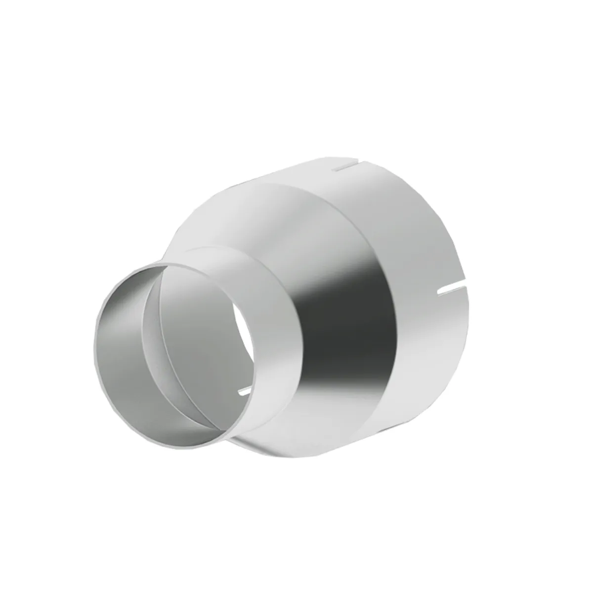 Universal Exhaust Adapters; 4 in. Inlet Diameter To 5 in. Inlet Diameter; 7 in. Length; T409 Stainless Steel; product image