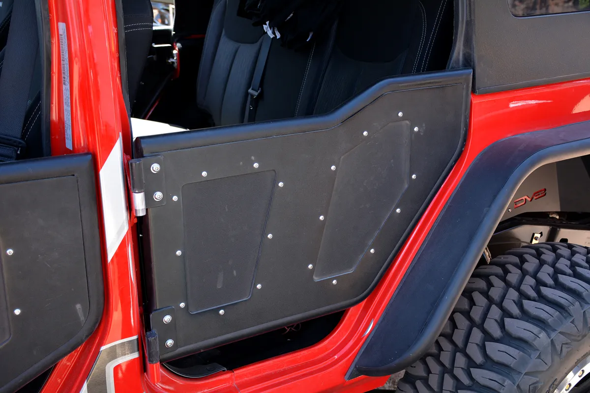 Plated Steel Rear Rock Doors for Jeep JK 2007-2017 Set of 2 product image