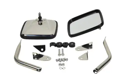 Kentrol Jeep YJ Mirror Kit Pair 87-95 Wrangler TJ Polished Silver Kentrol