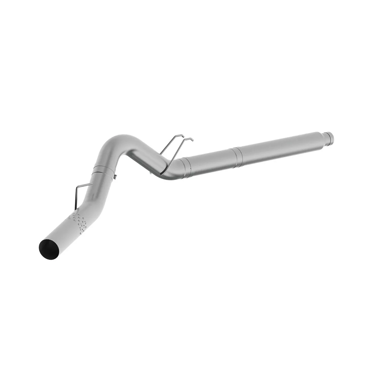 Armor Lite Filter Back Exhaust System; 5 in.; Incl. 3.5 To 5 in. Adapter/Extension Pipes/Over Axle Pipe/Tailpipe/Hardware; Single Side Exit; Aluminized; No Tip Incl.; product image