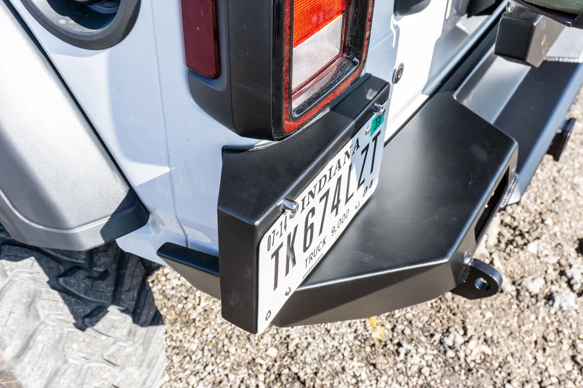 JL Destroyer Rear License Plate Relocation Kit (Black Powder Coated) product image