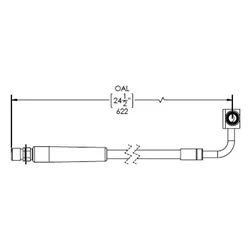 Gladiator Extended Rear Braided Brake Hose Kit For 20-Pres Jeep Gladiator JT RockJock 4x4 product image