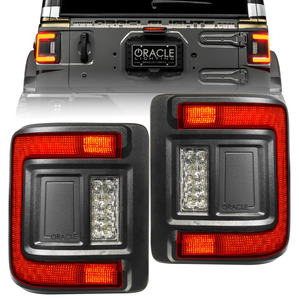 "ORACLE Lighting ""Black Series"" Flush Mount LED Tail Lights for Jeep Wrangler JL" product image
