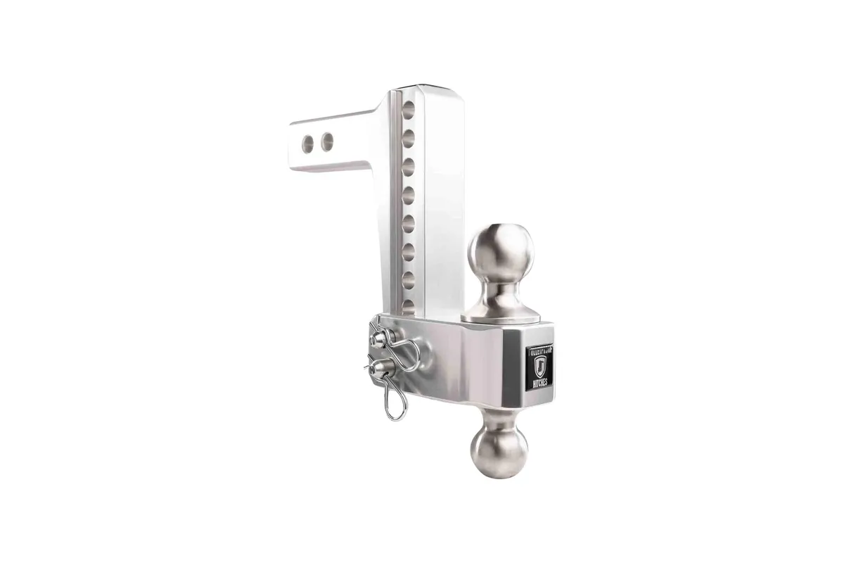 2.0" Aluminum Medium Duty Hitch 6" Drop/Rise w/ Stainless Steel Dual Ball product image