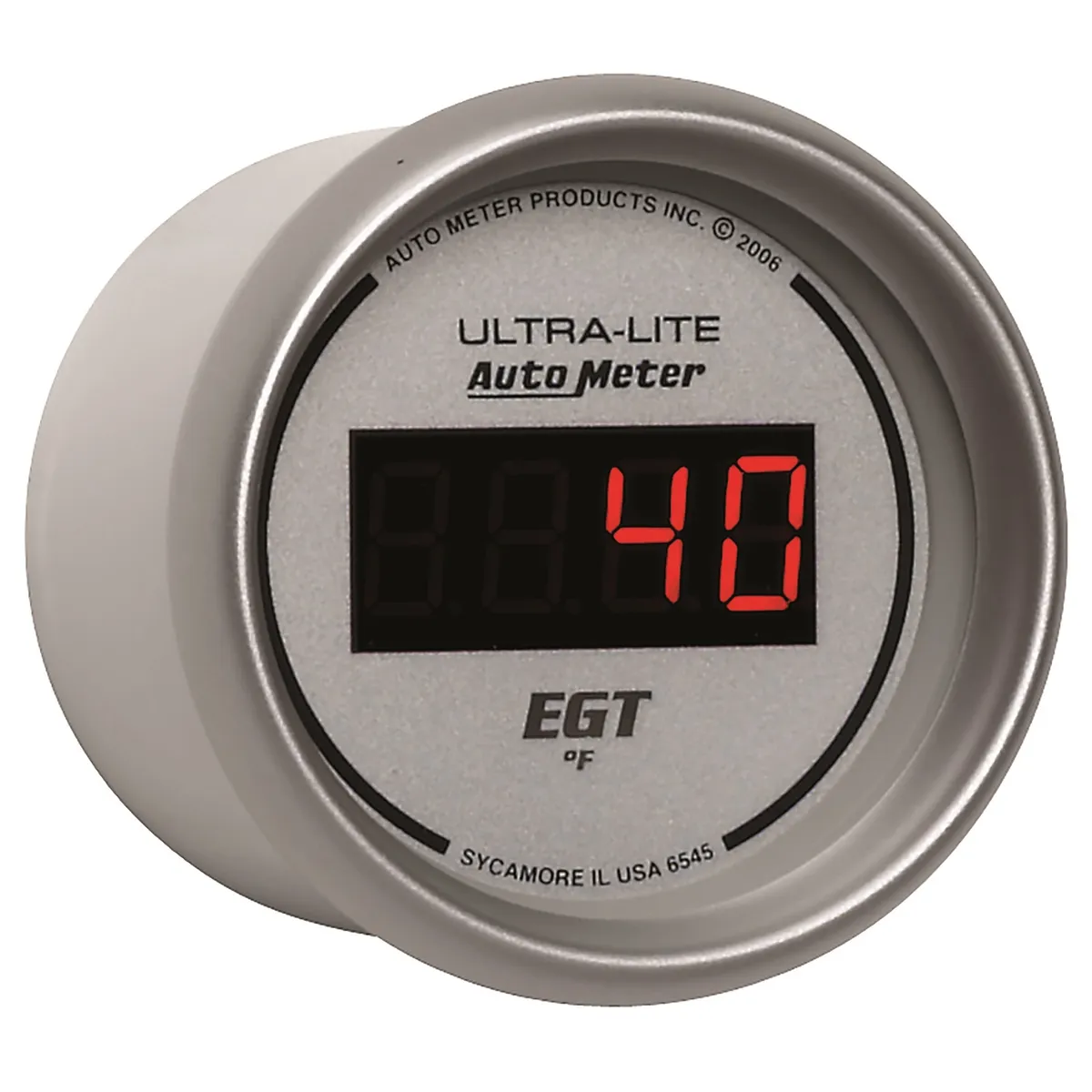 Gauge, Pyrometer (EGT), 2 1/16", 1600?F, Digital, Silver Dial w/ Red LED product image